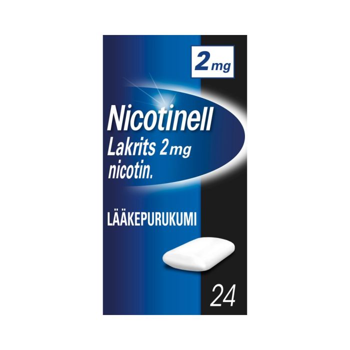 NICOTINELL LAKRITS lääkepurukumi 2 mg 24 fol bild 2