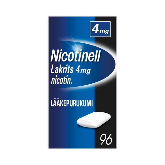 NICOTINELL LAKRITS lääkepurukumi 4 mg 96 fol bild 1