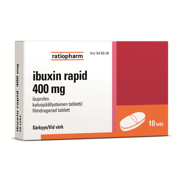 IBUXIN RAPID 400 mg tabl, kalvopääll 10 fol bild 2