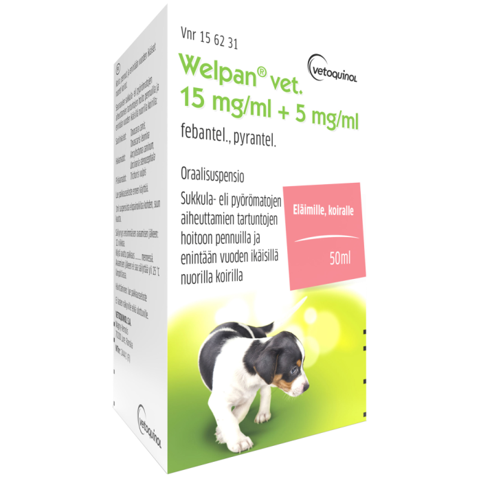 Welpan vet. 15 mg/ml + 5 mg/ml oraalisusp 50 ml bild 2
