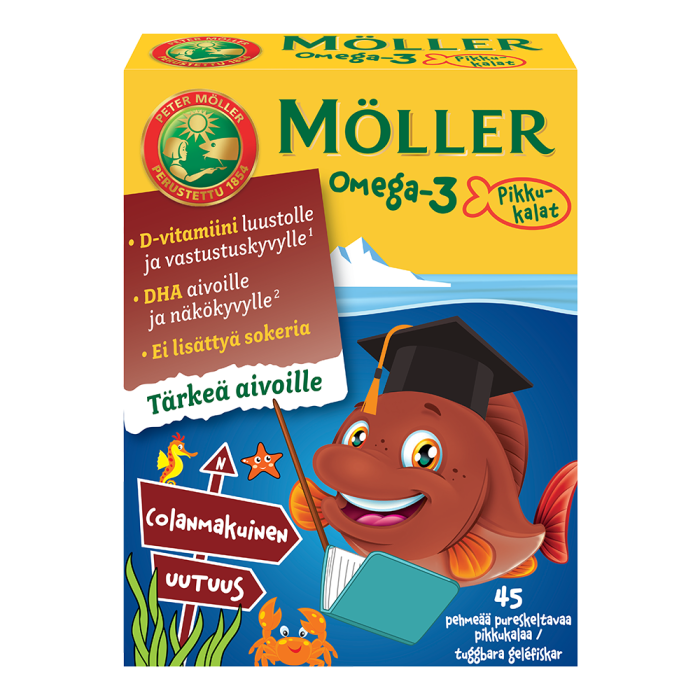 Möller Omega-3 Pikkukalat Colanmakuinen 45 kpl