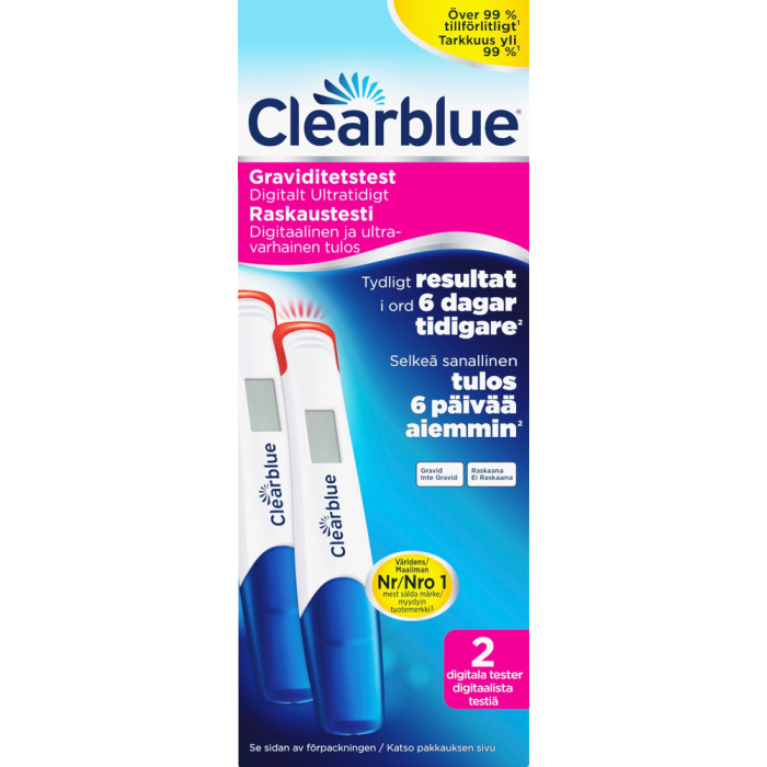 Clearblue raskaustesti Digital Ultra Early 2 kpl bild 2