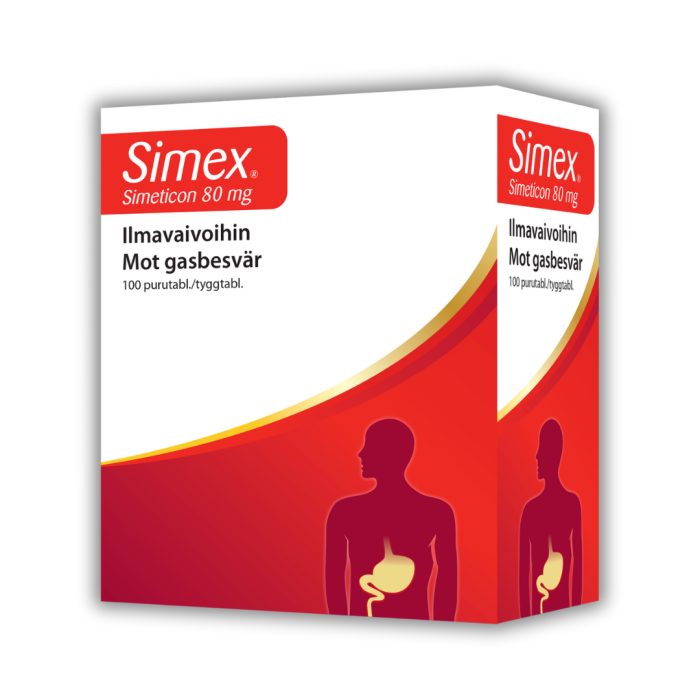 Simex 80 mg purutabl simeticon 100 fol