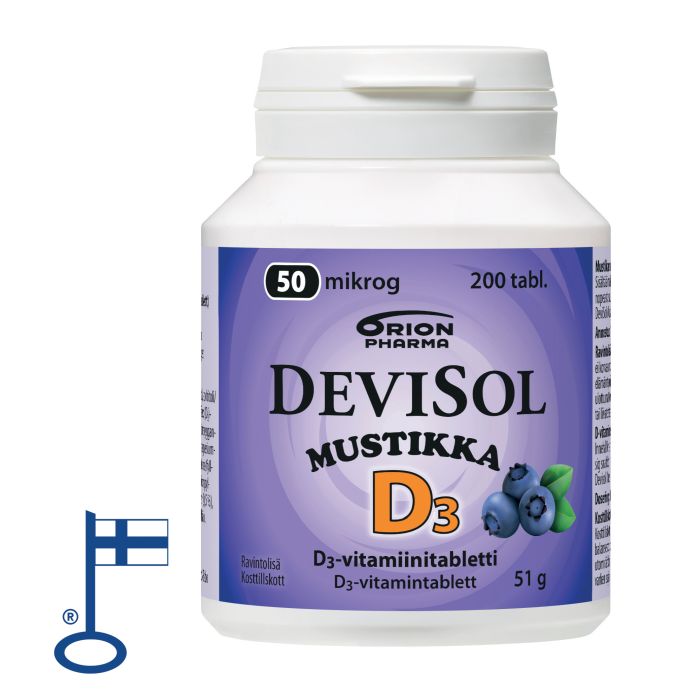 DEVISOL MUSTIKKA 50 MIKROG IMESKELYTABLETTI 200 KPL