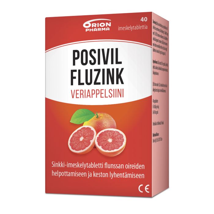 POSIVIL FLUZINK VERIAPPELSIINI IMESKELYTABLETTI 40 TABL bild 1