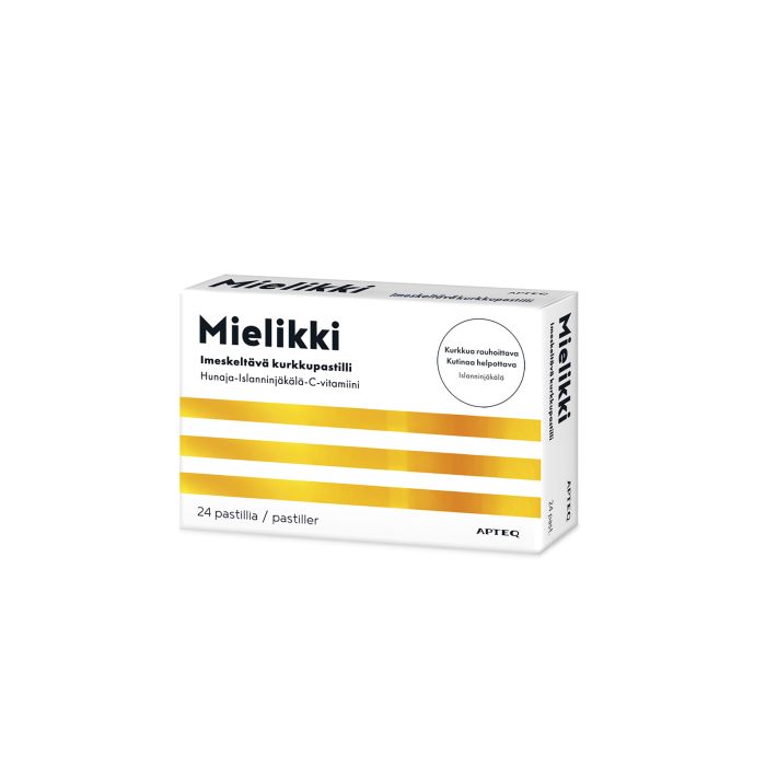 Apteq Mielikki Imeskeltävä yskänpastilli 24 tabl bild 3