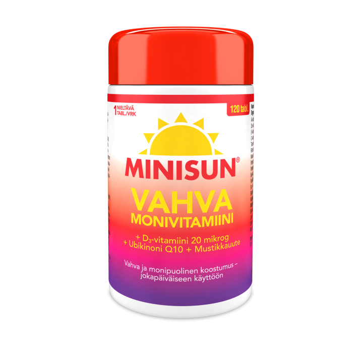 MINISUN MONIVITAMIINI VAHVA 120 TABL