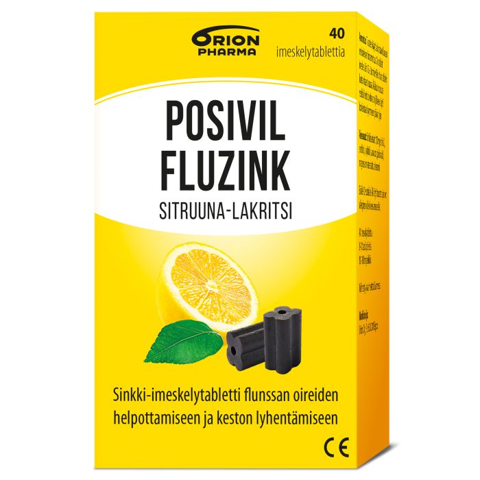 POSIVIL FLUZINK SITRUUNA-LAKRITSI 40 imeskelytabl bild 2