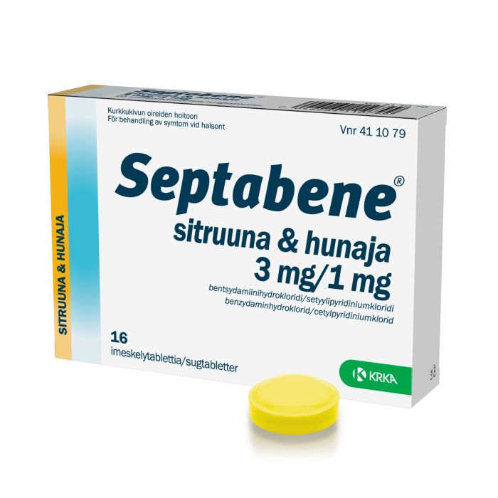 SEPTABENE SITRUUNA & HUNAJA 3/1 mg imeskelytabl 16 fol bild 3