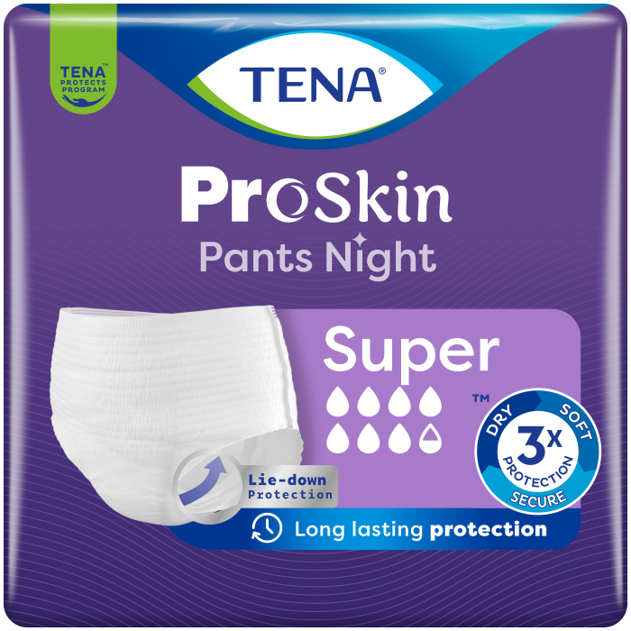 TENA ProSkin Pants Night Super L INKOHOUSUT YÖKÄYTTÖÖN 10 kpl bild 3