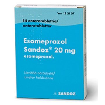 ESOMEPRAZOL SANDOZ 20 mg enterotabl 14 fol