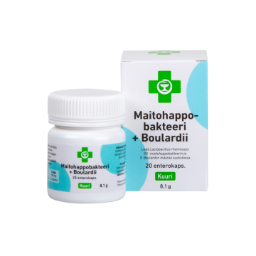 APTEEKKI Maitohappobakteeri+Boulardii Kuuri 20 enterokaps