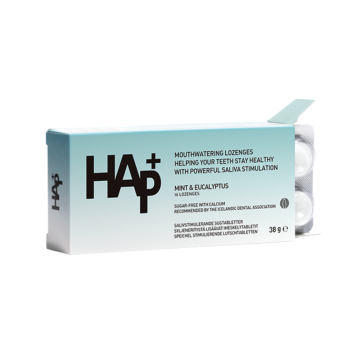 HAp+ Imeskelytabletti Minttu&Eukalyptus 16 kpl