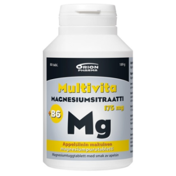 MULTIVITA MAGN.SITR.+B6 APPELSIINI 175 MG/2 MG 80 PURUTABL