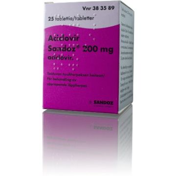 ACICLOVIR SANDOZ 200 mg tabl 25 kpl