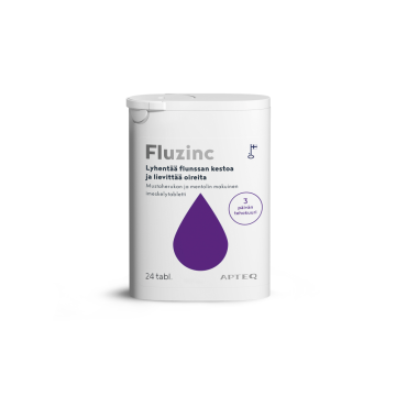 Apteq Fluzinc mustaherukka 24 tabl