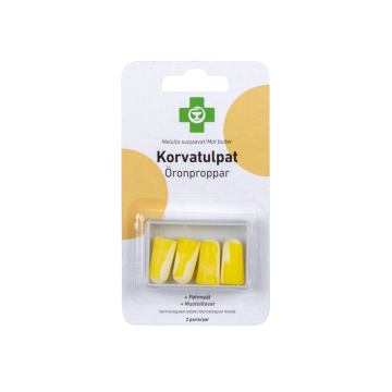 Apteekki Korvatulpat muotoiltu vaahtomuovia 2 paria/rasia