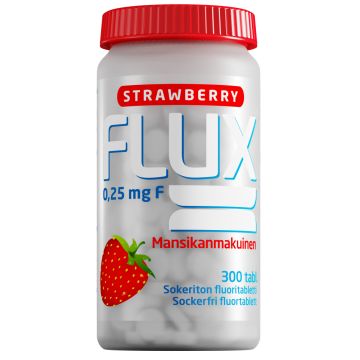 Flux Strawberry fluoritabletti 250 mikrog 300 imeskelytabl