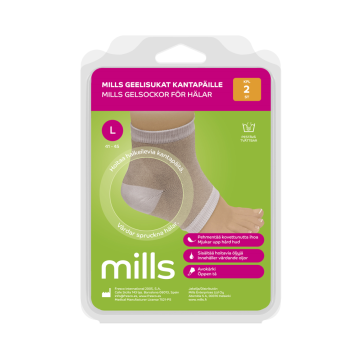 Mills Geelisukat kantapäille, koko L 1 pari