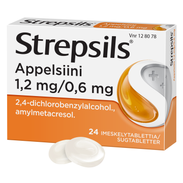 STREPSILS APPELSIINI 1,2/0,6 mg imeskelytabl 24 fol
