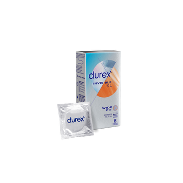 Durex Invisible XL Wide Fit Kondomi 8 kpl