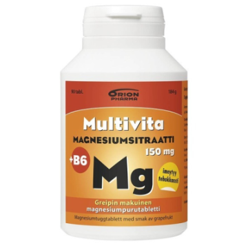 MULTIVITA MAGN.SITR+B6 GREIPPI 150MG 90 PURUTABL