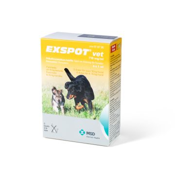 EXSPOT VET 715 mg/ml paikallisvaleluliuos 6x1 ml
