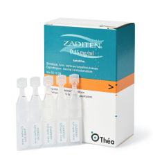 ZADITEN 0,25 mg/ml silmätipat, liuos, kerta-annospakkaus 20x0,4 ml