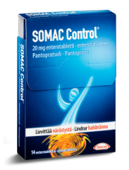 SOMAC CONTROL 20 mg enterotabl (taskupakkaus)14 fol