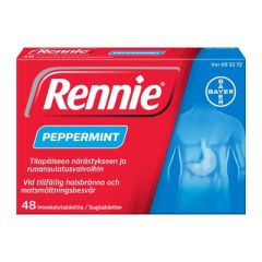 RENNIE PEPPERMINT imeskelytabl 48 fol