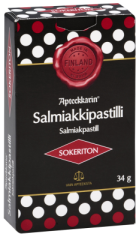 Apteekkarin Salmiakkipastilli sokeriton ME30 34 g