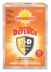 Minisun Super Defence Sitruuna-Lakritsi 60 tabl