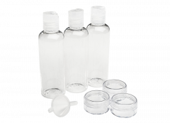 Cailap Matkasetti  sis. 3x100ml pullo,3xpurkki,suppilo,pussukka 8 kpl