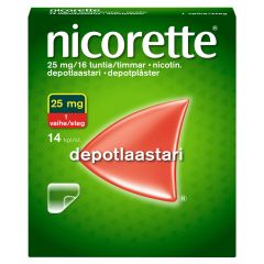 NICORETTE 25 mg/16 h depotlaast 14 kpl